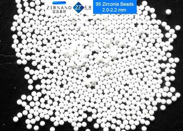 95 كرات من أكسيد الزركونيوم الخزفي ، أبيض 0.1 - 0.2 ملم من أكسيد الزركونيوم