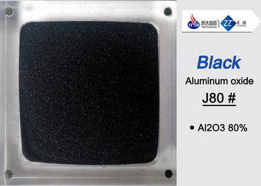 درجة نقاء عالية من أكسيد الألومنيوم الأسود التفجير Al2O3 80٪ دقيقة J16 # - J240 #