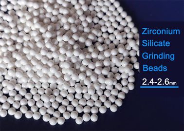 ZrO2 65 ٪ الزركونيوم سيليكات الكرة 900HV تسخير 1.1KN قوة التأثير اللون الأبيض