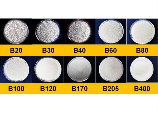 B30 سيراميك حبة مواد التفجير حجم 0.425 - 0.600mm لتنظيف الرملي
