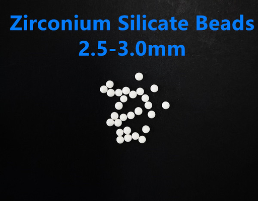 2.5-3.0 مللي متر حبات سيليكات الزركونيوم 65 حبات طحن زركونيا المبيدات الحشرية