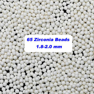 4.0g / Cm3 كرات سيليكات الزركونيوم 65 حبات طحن وسط 1.4 - 1.6 مم للطلاء