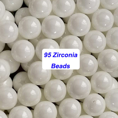 حجم الجسيمات 0.1-50 ملم وسائل طحن الزركونيا مع كثافة حقيقية من 6.05kg / dm3