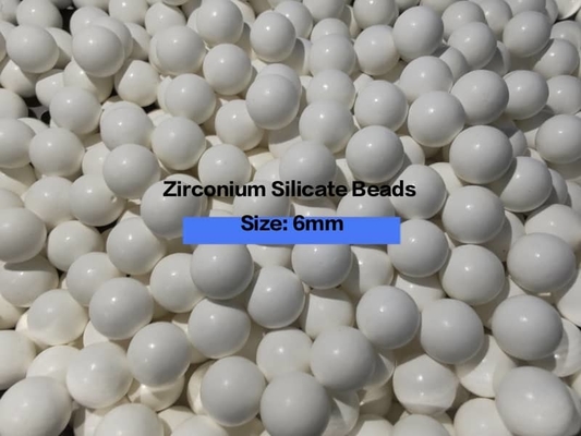 حبات السيليكات الزركونيا وسائط طحن متجمدة 65 ZrO2 4.0g/cm3 الكثافة