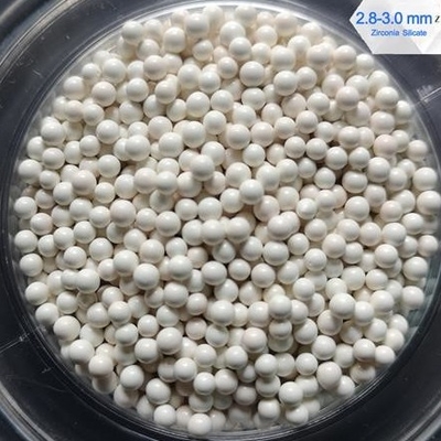 مبيدات الآفات تشتت مطحنة الرمل الأفقي طحن وسائل الإعلام حبات سيليكات الزركونيوم 2.8-3.0mm