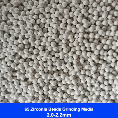 65 زركونيا طحن وسائل الإعلام حبات سيليكات الزركونيوم 1.8-2.0mm 2.0-2.2mm للدهان