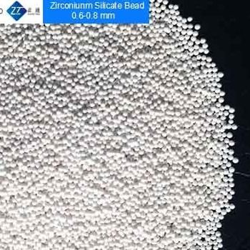 Hard 0.6 - 0.8 Mm Zirconium Silicate Beads For Pigment / Dye Good Fluidity