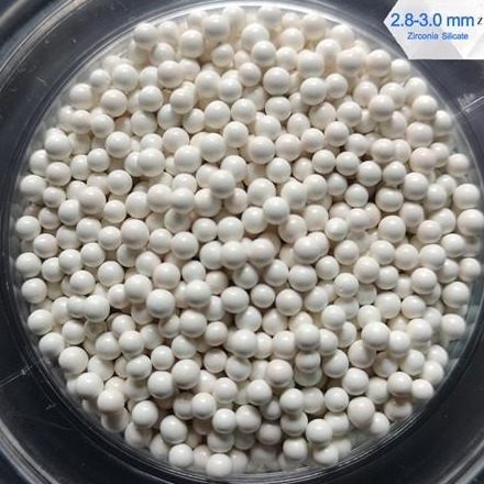 مبيدات الآفات تشتت مطحنة الرمل الأفقي طحن وسائل الإعلام حبات سيليكات الزركونيوم 2.8-3.0mm