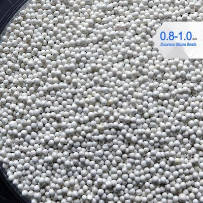 900 HV حبات سيليكات الزركونيوم 0.8-1.0mm 4g / cm3 الكثافة لطابعة حبر الطحن